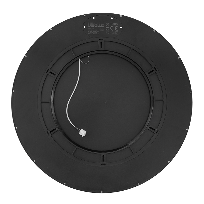 LED Slim плафониера, черна, 50W, 3000K/4000K/6000K, 220V-240V AC, IP20 / VRP50CCTBL