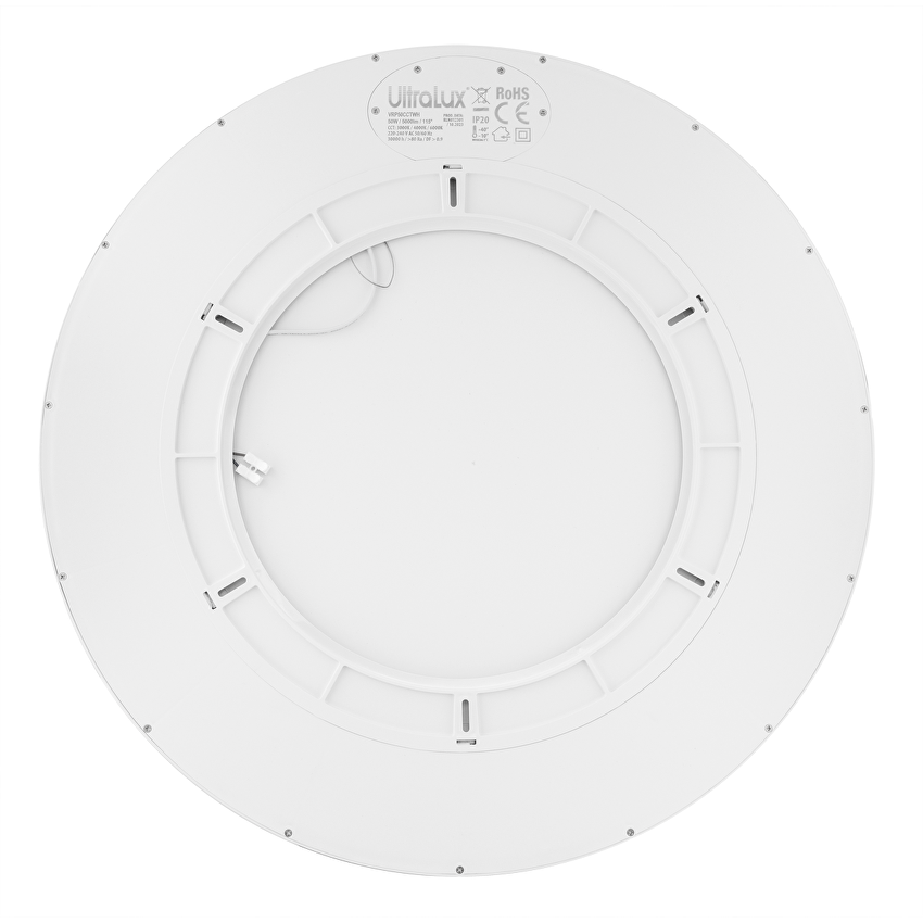 LED Slim плафониера, бяла, 50W, 3000K/4000K/6000K, 220V-240V AC, IP20 / VRP50CCTWH