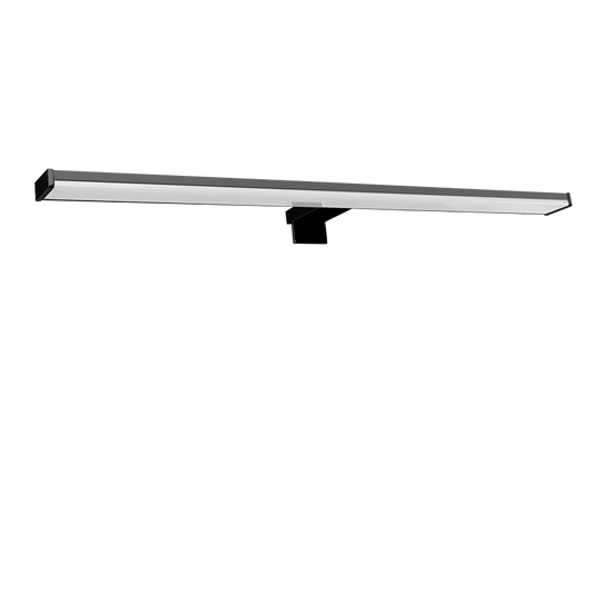 LED осветително тяло за баня – за огледало, стена и шкаф, 12W, 4000К, черно, IP44 / LOTM1240BL