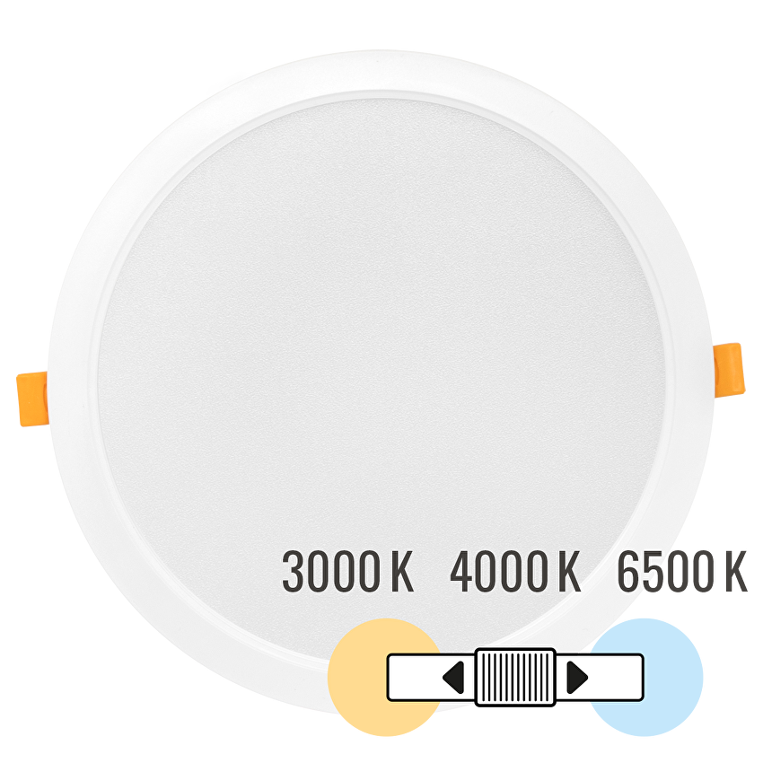 LED панел за вграждане, кръг, влагозащитен 12W, 3000K/4000K/6500K, 220-240V AC, IP54 / PRW12CCT