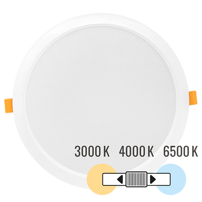 LED панел за вграждане, кръг, влагозащитен 12W, 3000K/4000K/6500K, 220-240V AC, IP54 / PRW12CCT