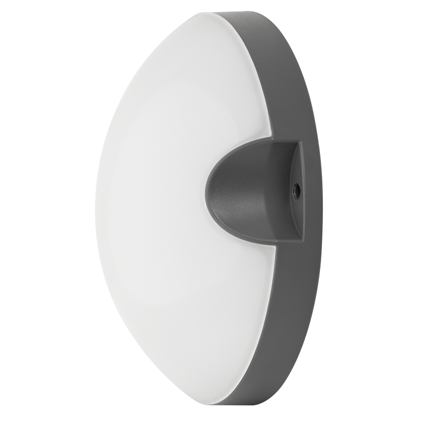 LED плафониера кръг, сива, 11W, 4000K, 220-240V AC, неутрална светлина, IP54 / LBHD1140GR