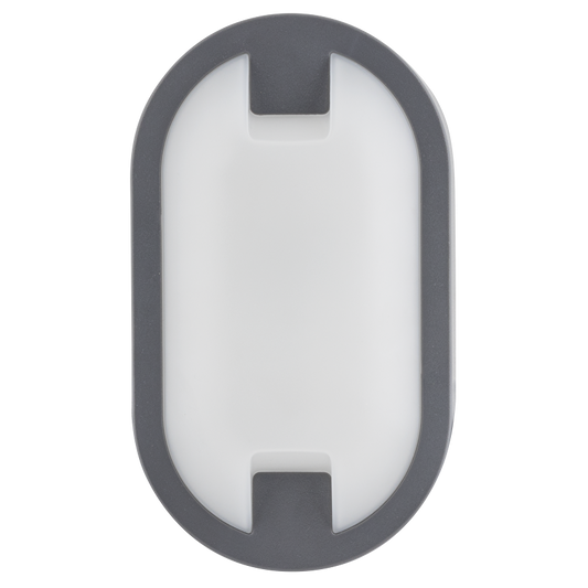 LED плафониера елипса, сива, 15W, 4000K, 220-240V AC, неутрална светлина, IP65 / LBHE1540GR