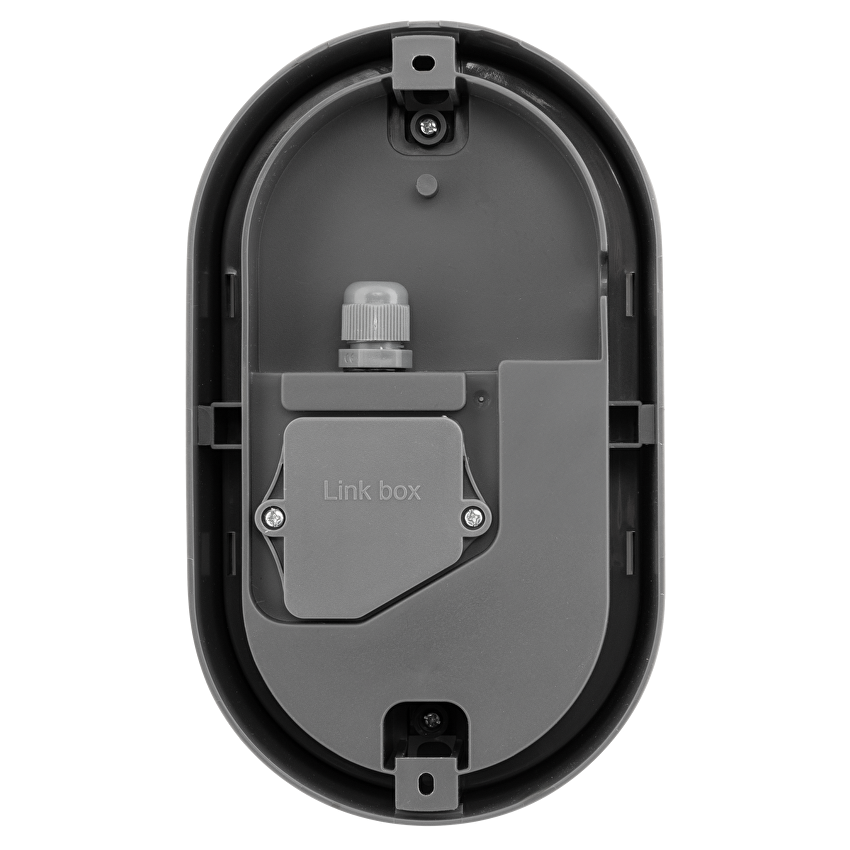 LED плафониера елипса, сива, 15W, 4000K, 220-240V AC, неутрална светлина, IP65 / LBHE1540GR