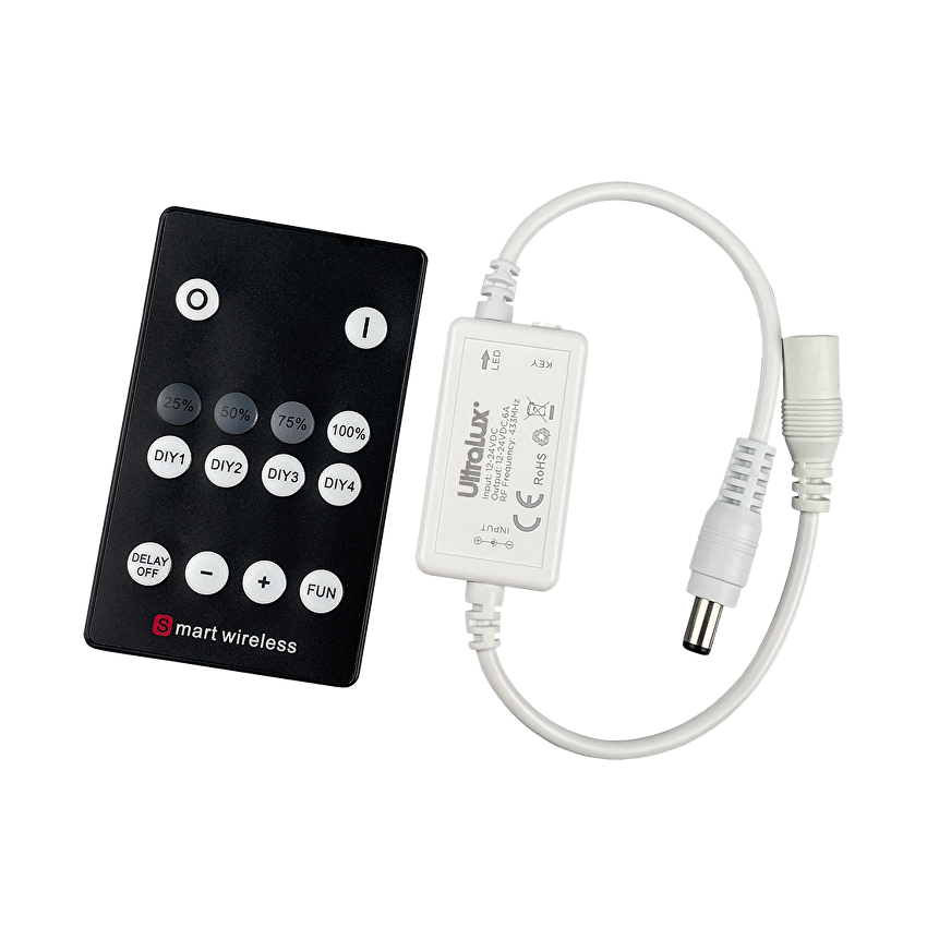 RF Мини димер за едноцветна LED осветление 6A, 12-24V DC / MNSCRF6A