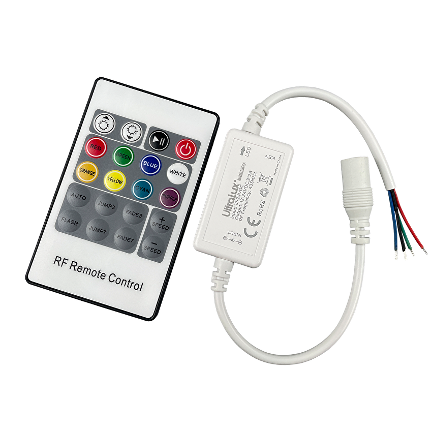 RF Мини контролер за RGB LED осветление, 6A, 12-24V DC / MNRGBRF6A