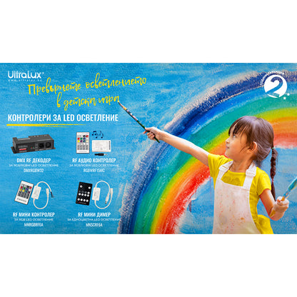 DMX RF декодер за RGB/RGBW LED осветление, 32А, 12-24V DC, IP20 / DMXRGBW32