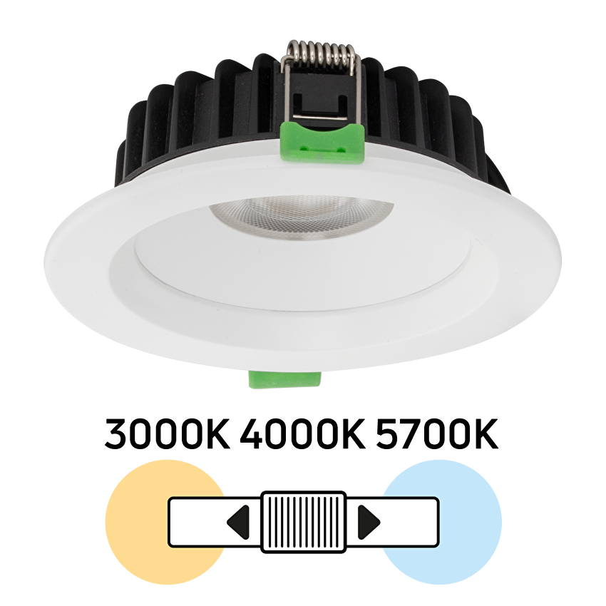 LED луна за вграждане, димираща, 10W, 3000K/4000K/5700K, 220-240V AC, IP44  /  LLV10DA