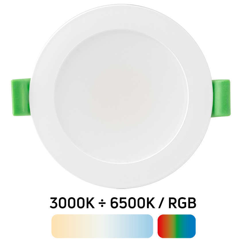 LED Smart димираща луна за вграждане, Bluetooth, 6W, 3000К-6500К/RGB, 220-240V AC, IP44 / SLV6B