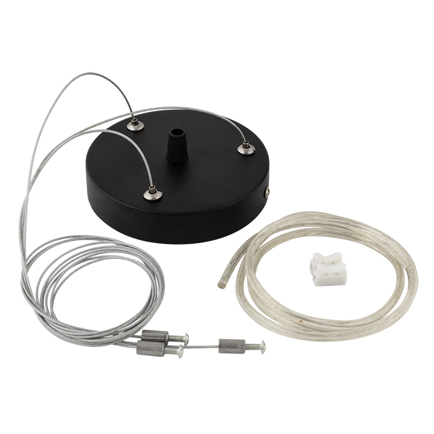 Комплект за висящ монтаж с 3 въжета 100 см., черен / KVM1231B