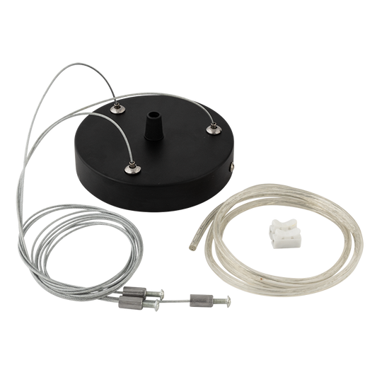 Комплект за висящ монтаж с 3 въжета 100 см., черен / KVM1231B