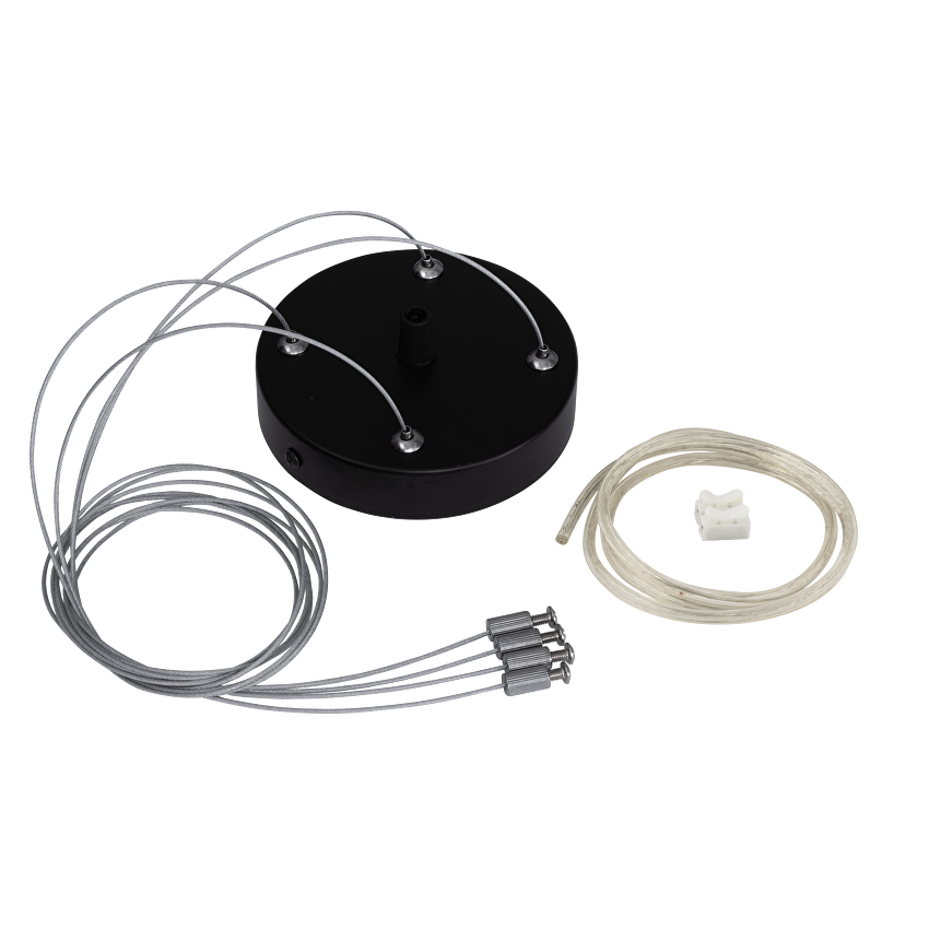 Комплект за висящ монтаж с 4 въжета 100 см., черен / KVM1241B