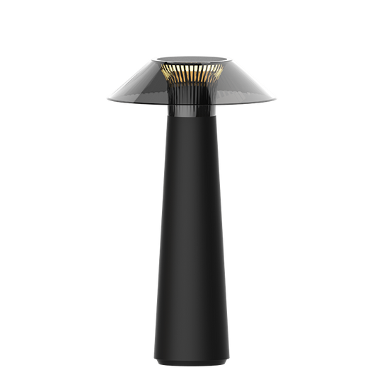 LED димираща презареждаема настолна лампа 1.6W, 3000K, IP44, черна / DNLB163B