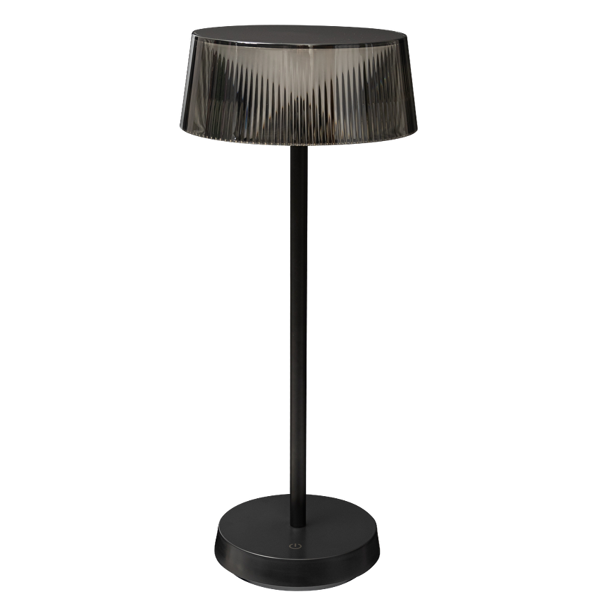 LED димираща презареждаема настолна лампа 2.3W, 3000K, IP44, черна / DNLB233B