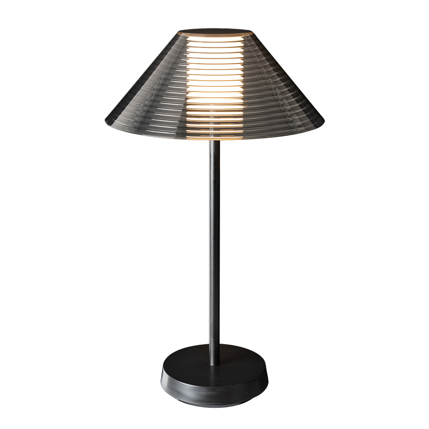 LED димираща презареждаема настолна лампа 1.5W, 3000K, IP44, черна / DNLB153B corsica