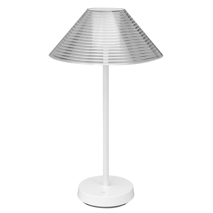 LED димираща презареждаема настолна лампа 1.5W, 3000K, IP44, бяла / DNLB153W