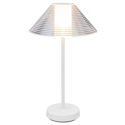 LED димираща презареждаема настолна лампа 1.5W, 3000K, IP44, бяла / DNLB153W