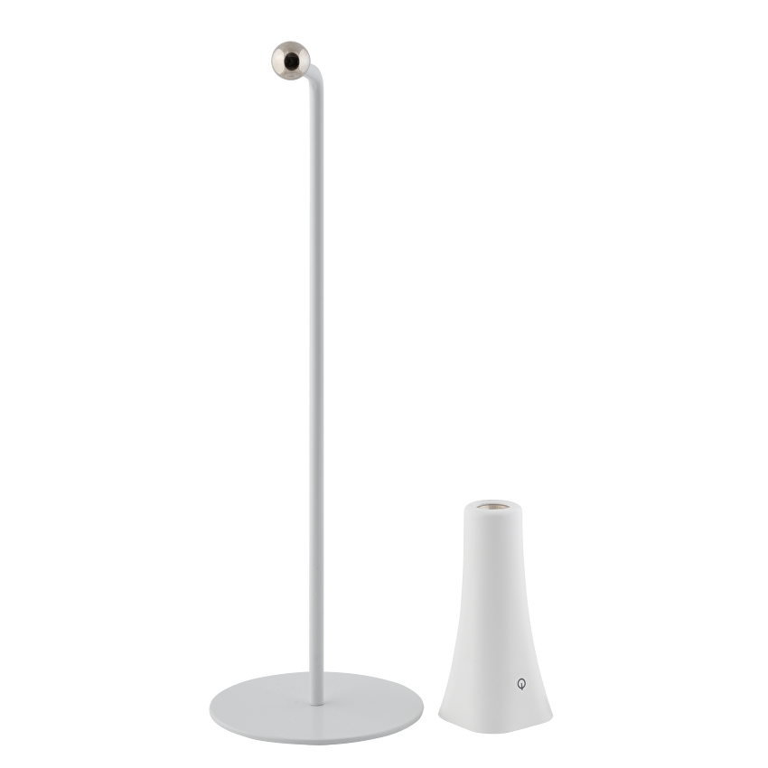 LED димираща презареждаема магнитна настолна лампа 3W, 4000K, IP20, бяла / MNLB34W