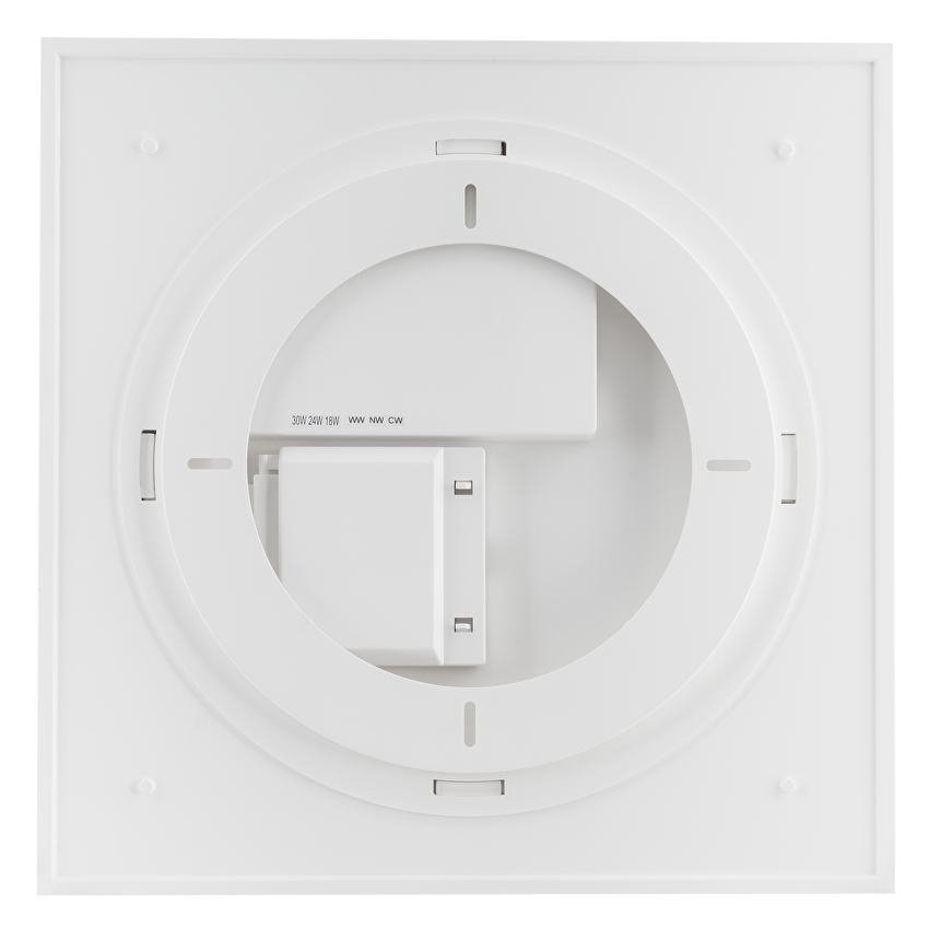 LED плафониера 18W/24W/30W, CCT 3000K/4000K/5000K, 220V-240V AC, IK08, бяла, квадрат, IP54 / LFPS30CCTS