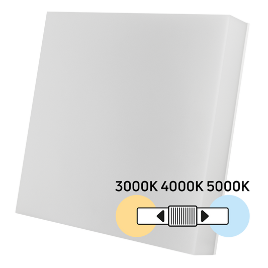 LED плафониера 18W/24W/30W, CCT 3000K/4000K/5000K, 220V-240V AC, IK08, бяла, квадрат, IP54 / LFPS30CCTS