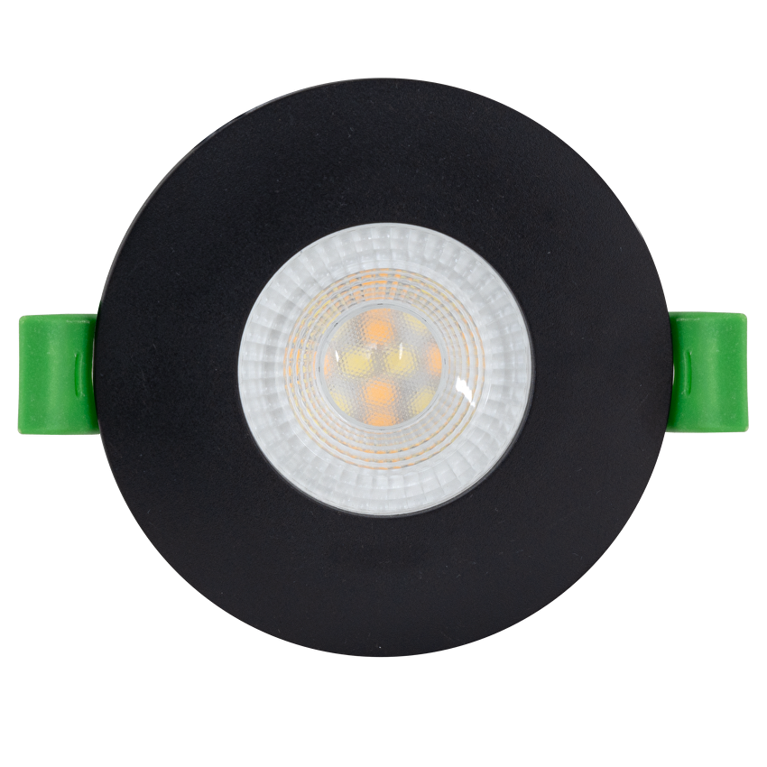 LED луна за вграждане, димираща, черна, 6W, 3000K/4000K/6500K, 220-240V AC, IP44 / LM6DCCTMR16B