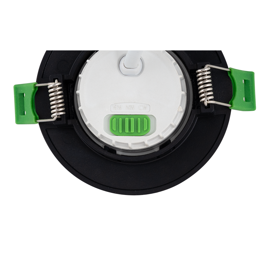 LED луна за вграждане, димираща, черна, 6W, 3000K/4000K/6500K, 220-240V AC, IP44 / LM6DCCTMR16B