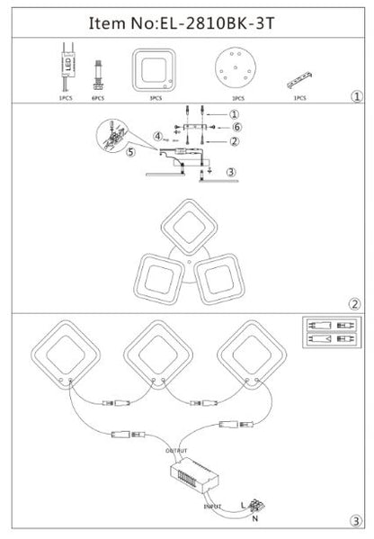 Плафон Cole със смарт управление, черен, led 102w, 3000-6000k, 2810BK/3T