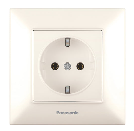 PANASONIC - Контакт шуко Panasonic Arkedia Slim крем WNTC0202-2BG