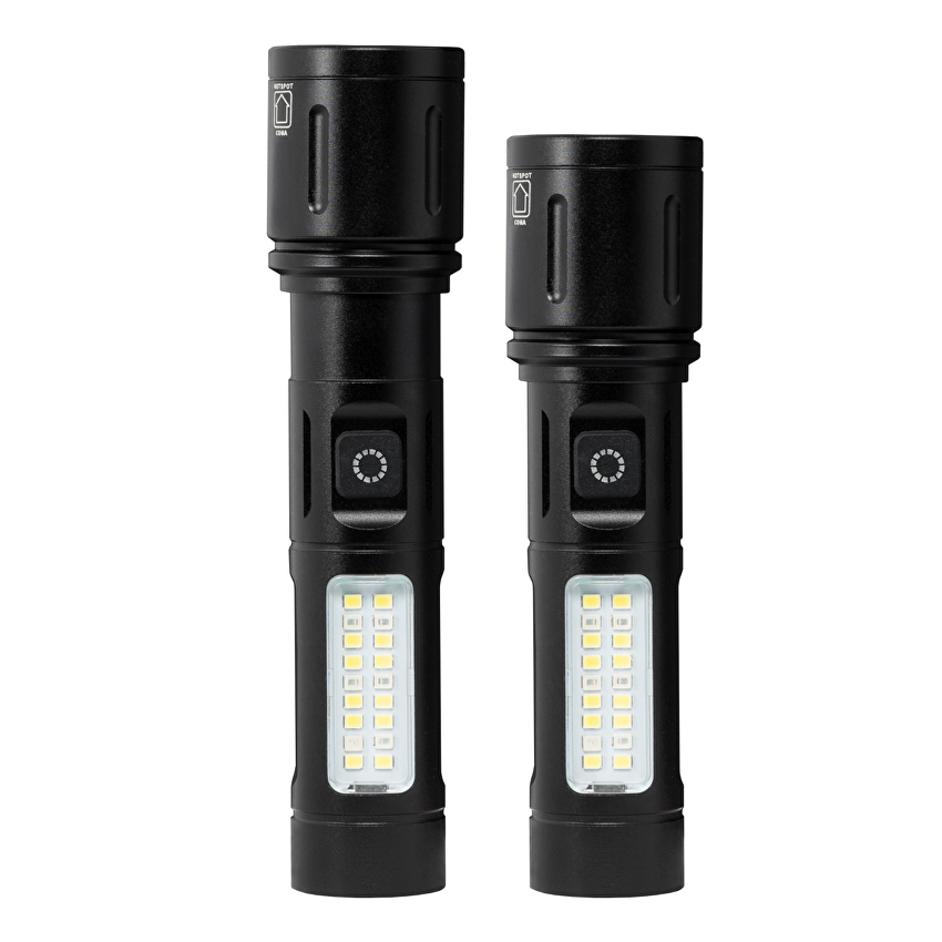 LED Фенер със зуум и странично светене 8W/8W, 6500K/5500K, 5V DC, IP44 / LFZ88