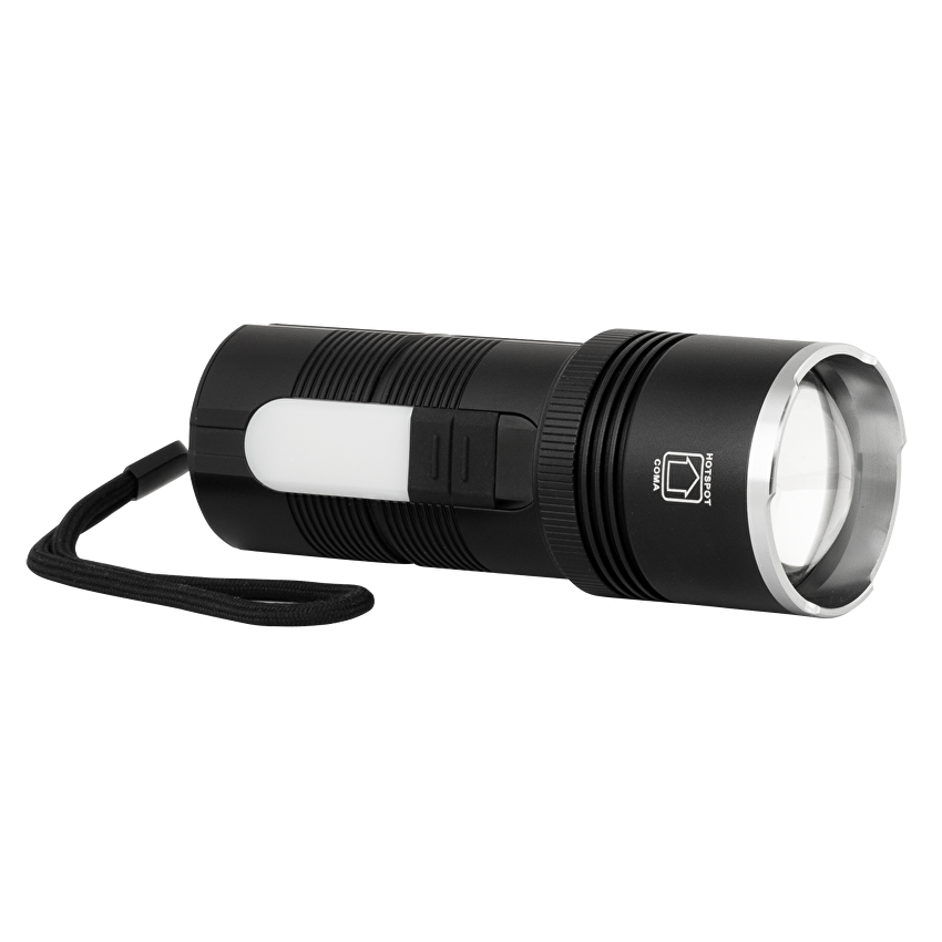 LED Фенер със зуум, странично светене и power bank функция 10W/3W, 6500K/3500K, 5V DC, IP44 / LFZ103