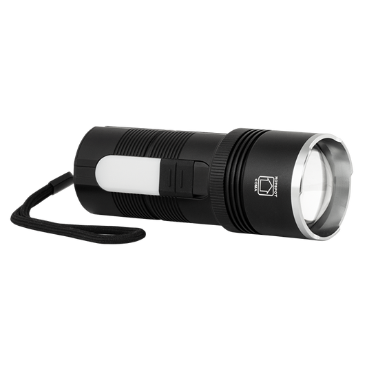 LED Фенер със зуум, странично светене и power bank функция 10W/3W, 6500K/3500K, 5V DC, IP44 / LFZ103