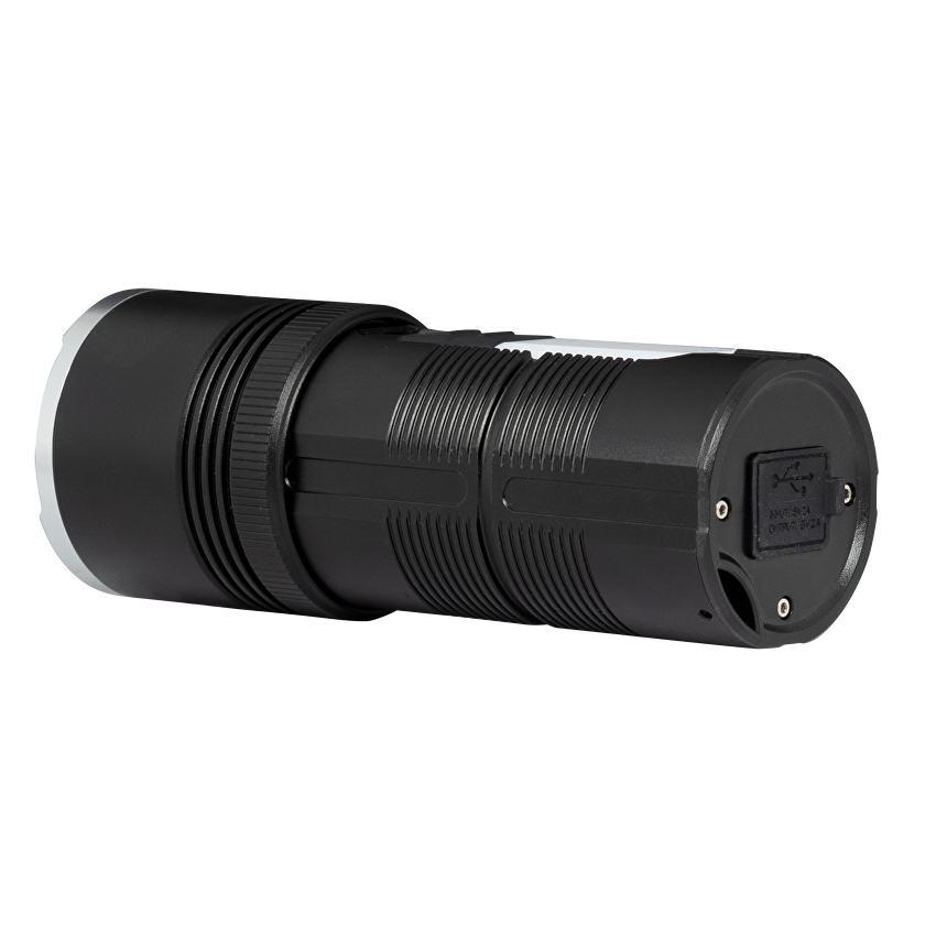 LED Фенер със зуум, странично светене и power bank функция 10W/3W, 6500K/3500K, 5V DC, IP44 / LFZ103