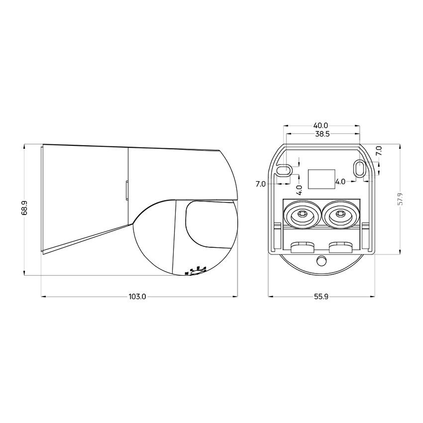 PIR сензор за движение за открит монтаж с черна леща, 180°, 12m, IP44, черен / PSD44BE