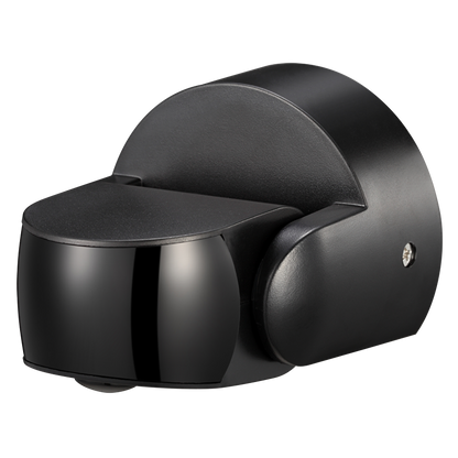 PIR сензор за движение за открит монтаж с черна леща, 2xPIR, 180°/360°, 9m, IP65, черен / SD2P65BE