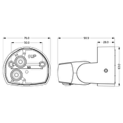 PIR сензор за движение за открит монтаж с черна леща, 2xPIR, 180°/360°, 9m, IP65, черен / SD2P65BE