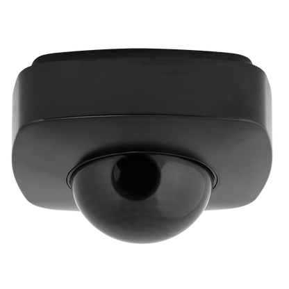 PIR сензор за движение и присъствие за открит монтаж с черна леща, 360°, 10m, IP20, черен / PSD2BE