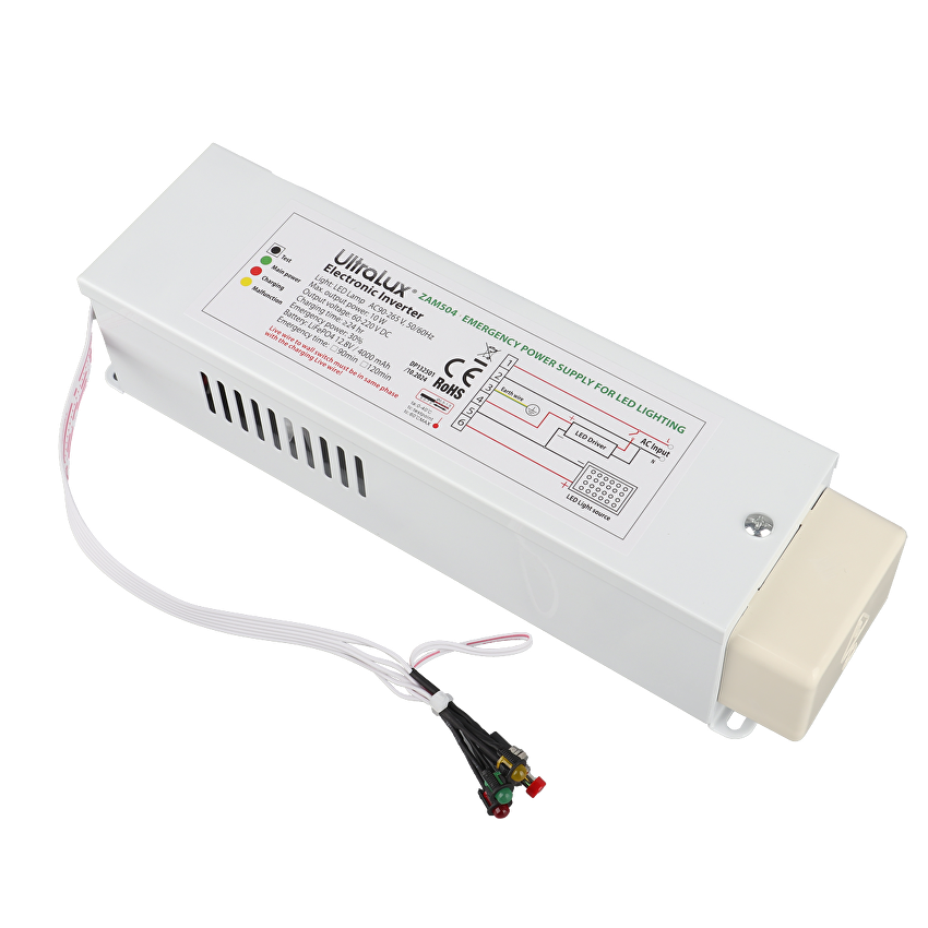 Захранващ авариен модул за LED осветление с батериен блок LiFePO4, 12.8V, 4000 mAh / ZAM504