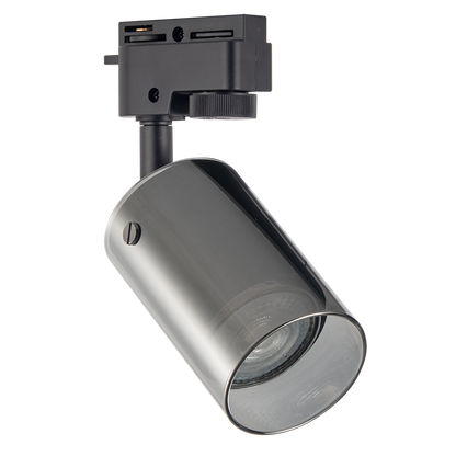 Тяло за релсов монтаж, стъклено, двупроводно, GU10, 220-240V AC, IP20, черно  RPG2B