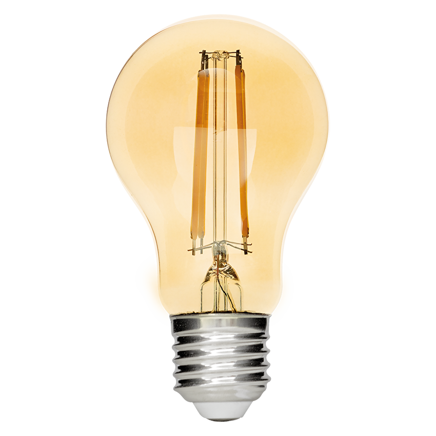 LED filament лампа крушка, димираща, 8W, E27, 1800K, 220-240V AC, амбър/LFB752718D