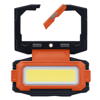 Портативна LED работна лампа с магнитна основа, карабинер и стойка 10W, 7000K, 5V DC, IP54 / LWL10