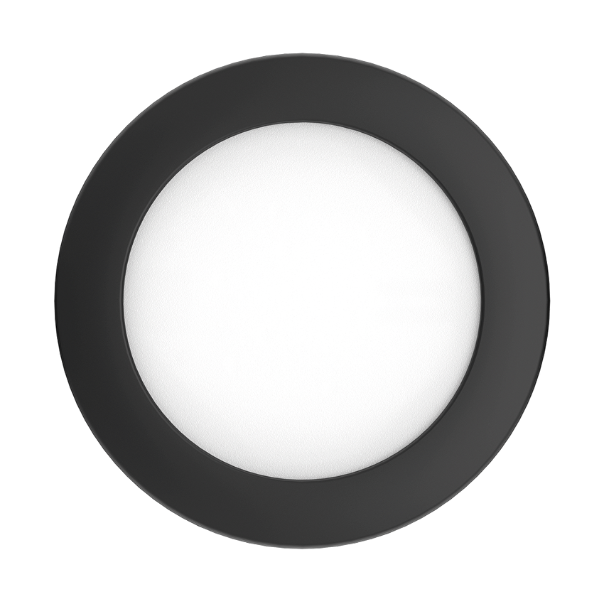 Мебелна LED луна за вграждане, кръг, 4W, 3000K/4000K/6500K, 12V DC, IP44, черна / ML124CCTB