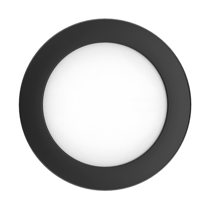Мебелна LED луна за вграждане, кръг, 4W, 3000K/4000K/6500K, 12V DC, IP44, черна / ML124CCTB