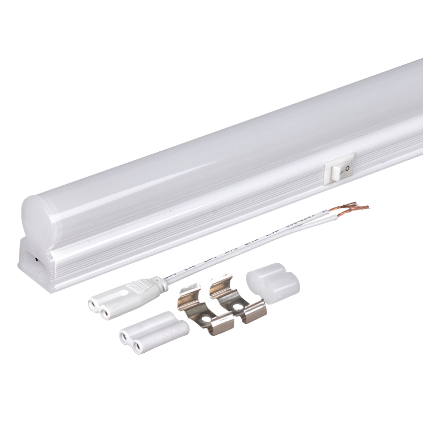 LED линейно осветително тяло Т5 с ключ, 10W, 6000K, 220-240V AC, IP20, студена светлина / LST51060M