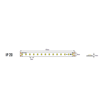 Професионална LED лентa със стабилизатор на ток 7.5W/m,4200K,48V DC,112 LEDs/m,SMD2835,10m,IP20/ PS28112N