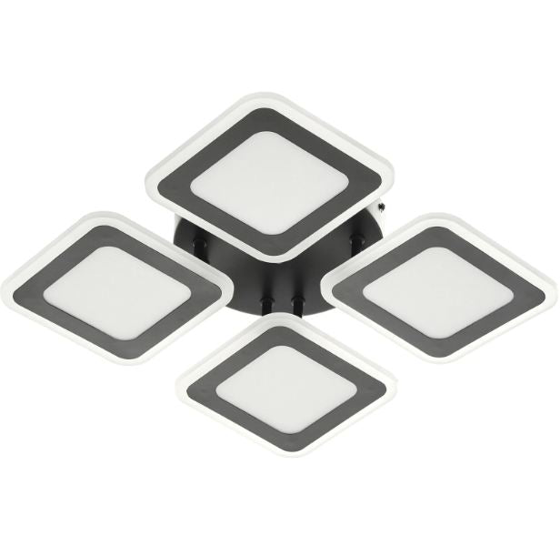 Плафон Cole със смарт управление, черен, led 136w, 3000-6000k, 2810BK/4T