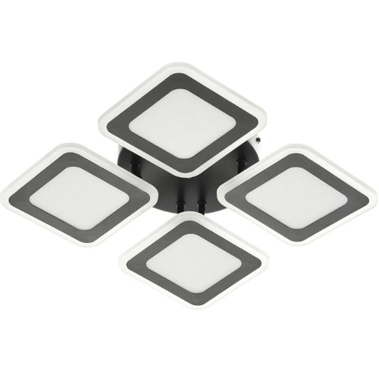 Плафон Cole със смарт управление, черен, led 136w, 3000-6000k, 2810BK/4T