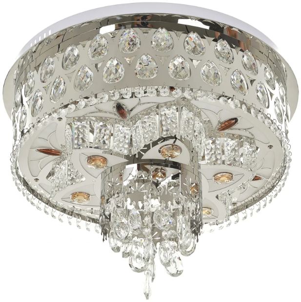 Плафониера Aisha, хром, led 36w, 3000-6000k+RGB, 4058/500