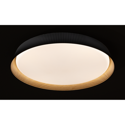 LED димираща ССТ плафониера с дистанционно управление бежов/дърво, max.72W, 3000K-6000К, 220-240V AC, кръг, IP20 / SPL2L72RC