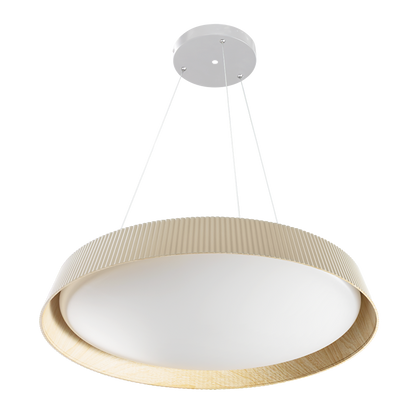 LED димираща ССТ плафониера с дистанционно управление бежов/дърво, max.72W, 3000K-6000К, 220-240V AC, кръг, IP20 / SPL2L72RC