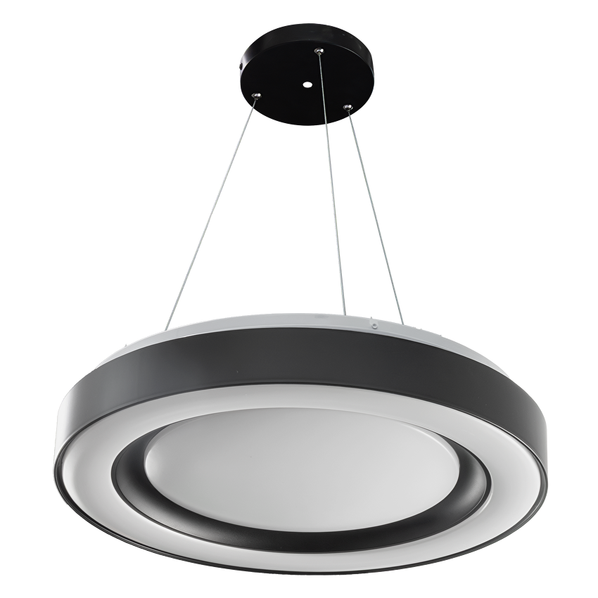 LED димираща ССТ плафониера с дистанционно управление, черен, max.72W, 3000K-6000К, 220-240V AC, кръг, IP20 / SPL4L72RCB